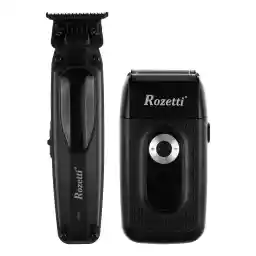 ماشین اصلاح موی سر و صورت رزتی مدل 4030 به همراه ماشین اصلاح صورت رزتی مدل 3010، اصلاح به صورت صفر زن، خط زن، تیغه استیل ضد زنگ، منبع انرژی با باتری، تکنولوژی اصلاح به صورت تریم، بههمراه شارژر، برس تمیزکننده، روغن