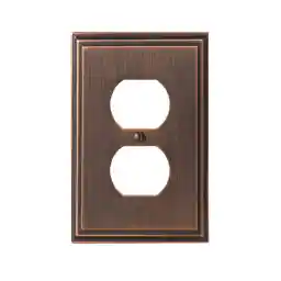 امروک | صفحه دیواری | روغن برنز مالیده شده | کاور پریز دوبلکس | مالهالند | 1 بسته | روکش پریز برق