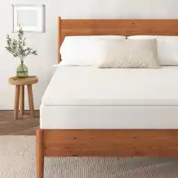 رویه تشک فوم حافظه دار تهویه دار 2 اینچی NapQueen، دارای گواهینامه CertiPUR-US، Queen White