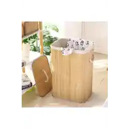 Akkoyunlu home Wicker Laundry Basket Square کثیف سبد لباسشویی نخی حصیری طبیعی طبیعی