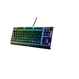 SteelSeries Apex 3 TKL RGB-gamingtoetsenbord - Compact TKL-toetsenbord voor e-sports - 8-zone RGB-verlichting - Amerikaanse QWERTY-indeling - Zwart