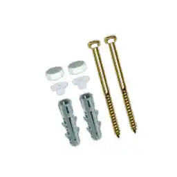 توالت TOX نصب شده روی زمین، با شمع انبساط Barracuda 8x40 میلی متر + پیچ شش گوش برنجی 6.0 x 70 میلی متر و درپوش روکش سفید، 1 مجموعه، 04510136/S