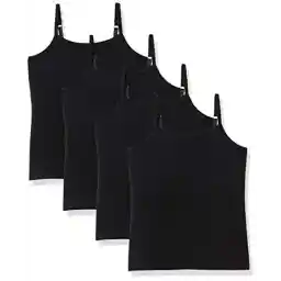 Amazon Essentials Girls and Toddlers' Shelf Layering Camisole, Pack of 4