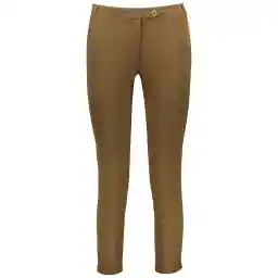 شلوار زنانه پارچه ای راسته کارملی کد 209