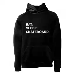 هودی ورزشی اسکیت برد فشن لاین SKTB 07 | مشکی/سفید