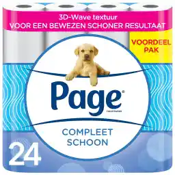 Page toiletpapier - Compleet Schoon wc papier - 24 rollen - met een vleugje katoen - Voordeelverpakking