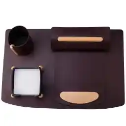 مجموعه لوازم اداری رومیزی 5 تکه چرم بستار مدل Vogue کد 5019