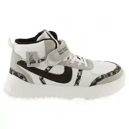 کفش ورزشی بچه گانه ساقدار P.Y.N.Z طرح نایک KRM | سفید/مشکی