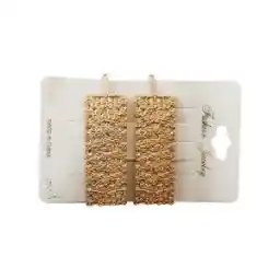 گیره مو زنانه مدل مستطیل توپر کد 4 مجموعه 2 عددی