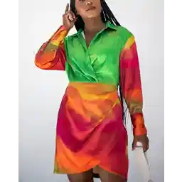 لباس آستین بلند زنانه با چاپ Ombre توسط @monroesteele