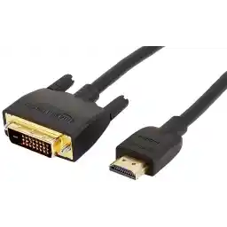 Amazon Basics HDMI to DVI Adapter Cable, Bi-Directional 1080p, Gold Plated, Black, 0.9 meters, 1-Pack