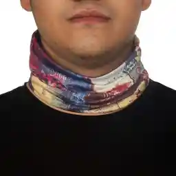 دستمال سر و گردن کوهنوردی اسکارف تابستانی طرحدار سوزنی هد گیر BRS ABS | سرمه ای/زرشکی