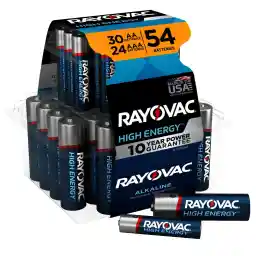 Rayovac AA Batteries and AAA Batteries, Double A Battery and Triple A Battery Combo Pack, 54 Count