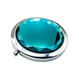 آینه جیبی طرح الماس مدل RD-1 - فیروزه ای