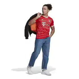 adidas H39900 FCB H JSY Kırmızı Erkek Bisiklet Yaka Normal Kalıp Desenli Forma