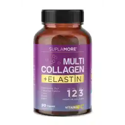 قرص Suplamore Collagen Multi Collagen & Elastin Type1 Type2 Type3 Hydrolyzed Collagen 90.