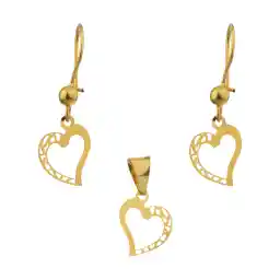 نیم ست طلا 18 عیار زنانه مایا ماهک مدل MS0577 طرح قلب