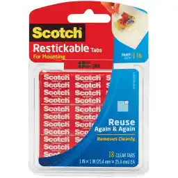 چسب دو طرفه اسکاچ مدل Restickable بسته 18 عددی