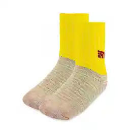 جوراب کوهنوردی طرح نورث فیس TREKKING MID BRS | زرد/صورتی