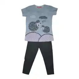 ست تی شرت و شلوار دخترانه الیتول مدل 9630