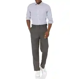 شلوار گشاد شونده مردانه آمازون Essentials با اندام کلاسیک با کمر صاف و جلو