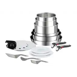 تابه TEFAL Ingenio Preference 13 تکه قابل رویت کردن، فولاد ضد زنگ، مناسب برای القایی، تابه همه کاره، صرفه جویی در فضا L9749532