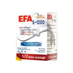 NewLife Efa S 1200 Omega 3 Balık Yağı 90 Kapsül