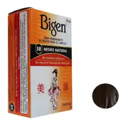 رنگ مو پودری بیگن شماره 58 وزن 6 گرم رنگ مشکی قهوه ای