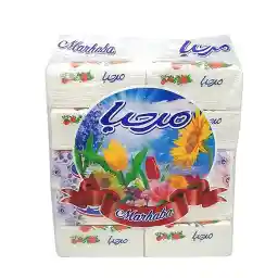 دستمال کاغذی 100 برگ مرحبا مدل PB2 بسته 10 عددی