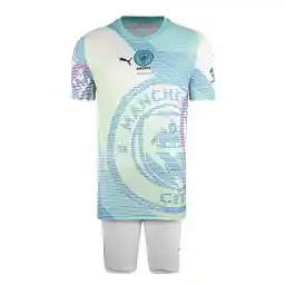 ست پیراهن شورت فوتبال هواداری منچسترسیتی پوما | چند رنگ