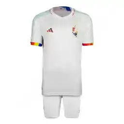 ست پیراهن شورت فوتبال سوم هواداری بلژیک آدیداس | سفید