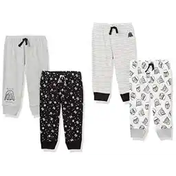 Amazon Essentials Disney | Marvel | Star Wars Baby Boys' Pants, Pack of 4