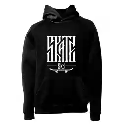 هودی ورزشی اسکیت برد فشن لاین SKTB 22 | مشکی/سفید