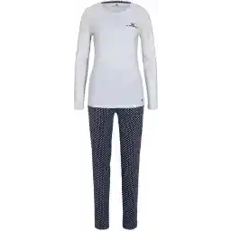 TOM TAILOR Vienna Dames Pyjama - Blauw - Maat S (36)