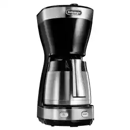 قهوه ساز فیلتری De'Longhi ICM 16710 با قمقمه مشکی/نقره ای