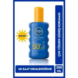 اسپری ضد آفتاب Nivea Spf50 200 میلی لیتری، ضد آفتاب بسیار بالا و مرطوب کننده 48 ساعته