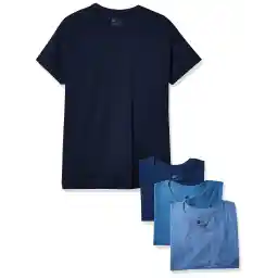Hanes Men's ComfortSoft Cool DRI Dyed Crewneck TAGLESS Pocket Undershirt 4-Pack