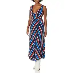 Slate & Willow Rent the Runway Pre-Loved Striped Surplice Wrap Dress