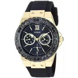 ساعت سیلیکونی ضد زنگ زنانه GUESS با عملکرد روز + تاریخ