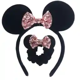 ست تل و کش مو دخترانه دیزنی مدل Minnie Mouse مجموعه 2 عددی