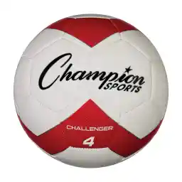 توپ فوتبال Champion Sports Challenger، سایز 4، قرمز/سفید