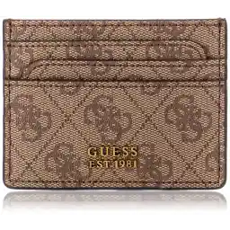 Guess Womens Laurel Slg Card Holder, Brown, One Size