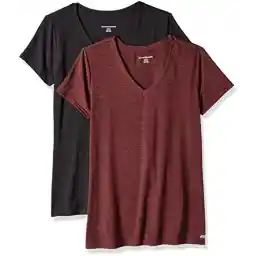 تی شرت یقه کوتاه آستین کوتاه زنانه آمازون Essentials Tech (موجود در سایز بزرگ)، چند بسته
