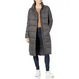 Amazon Essentials womens Lightweight Full-Zip Water-Resistant Long Cocoon Puffer Winter Coat