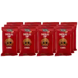 Freakin Healthy Chocolate Chip Cookies 336g, Pack of 12, Soft Baked Biscuits, Made with Raw Choco, Plant Based Kids Snacks, Launch box friendly treat