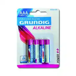 باتری نیم قلمی گروندیگ مدل Alkaline بسته 4 عددی