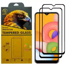 محافظ صفحه نمایش گلدن ایگل مدل DFC-X2 مناسب برای گوشی موبایل سامسونگ Samsung Galaxy A01 بسته دو عددی