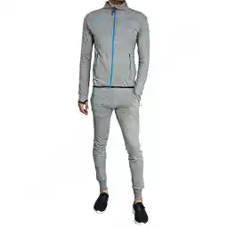 ست سویشرت شلوار ورزشی مردانه آلشپرت اسلش زیپ دار MUH386-103 | طوسی/آبی