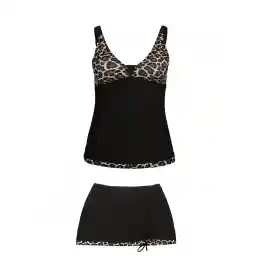 مایو شنا زنانه دوتکه دامنی 5720276 Fashion Concept NZD | مشکی/طلایی