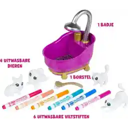 Crayola Washimals - Pets - رنگ، شستشو و رنگ آمیزی مجدد با مجموعه فعالیت حیوانات